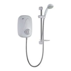 Mira - Vigour Manual Power Shower - White & Chrome - 1.1532.354