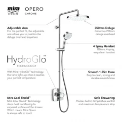 Mira Opero Dual Chrome Thermostatic Mixer Shower - 1.1944.003 -ShowerLux Shop 1.1944.003 D1 460