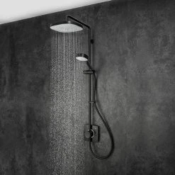 Mira Opero Dual Matt Black Thermostatic Mixer Shower - 1.1944.004