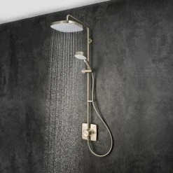 Mira Opero Dual Brushed Nickel Thermostatic Mixer Shower - 1.1944.005