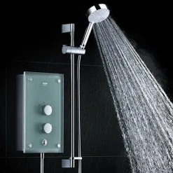 Mira - Azora 9.8kw Thermostatic Electric Shower - Frosted Glass - 1.1634.011 -ShowerLux Shop 11634011 D1 460