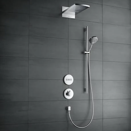 Hansgrohe ShowerSelect S HighFlow Thermostatic Mixer for Concealed Installation for Multiple Outlets - 15742000 4 Hansgrohe ShowerSelect S HighFlow Thermostatic Mixer for Concealed Installation for Multiple Outlets - 15742000 - Image 2