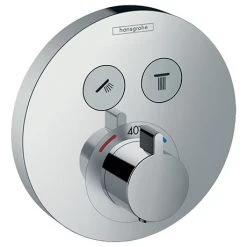Hansgrohe ShowerSelect S Thermostatic Mixer for Concealed Installation for 2 Outlets - Chrome - 15743000