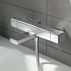 Hansgrohe Ecostat E Thermostatic Exposed Bath Shower Mixer - 15774000 6 Hansgrohe Ecostat E Thermostatic Exposed Bath Shower Mixer - 15774000 -ShowerLux Shop 15774000 D1 460