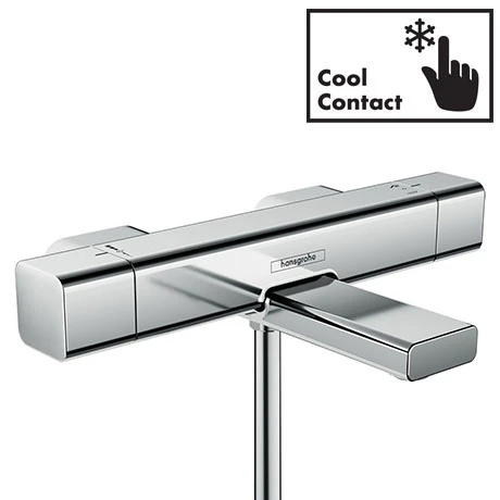 Hansgrohe Ecostat E Thermostatic Exposed Bath Shower Mixer - 15774000 3 Hansgrohe Ecostat E Thermostatic Exposed Bath Shower Mixer - 15774000