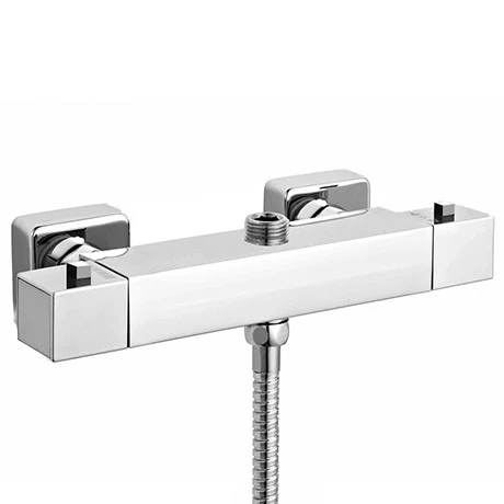 Milan Square 2 Outlets Thermostatic Bar Shower Valve 3 Milan Square 2 Outlets Thermostatic Bar Shower Valve