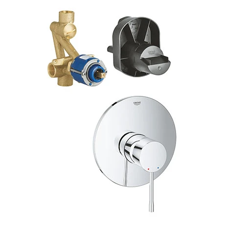 Grohe Essence Single-Lever Shower Mixer Trim + 1/2" Concealed Body 3 Grohe Essence Single-Lever Shower Mixer Trim + 1/2" Concealed Body