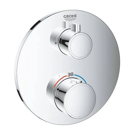 Grohe Grohtherm 1-Outlet Thermostatic Shower Mixer Trim with Shut-Off Valve - 24075000 4 Grohe Grohtherm 1-Outlet Thermostatic Shower Mixer Trim with Shut-Off Valve - 24075000 - Image 2