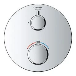 Grohe Grohtherm 1-Outlet Thermostatic Shower Mixer Trim with Shut-Off Valve - 24075000