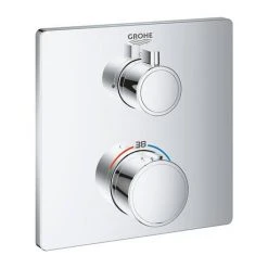 Grohe Grohtherm 1-Outlet Thermostatic Shower Mixer Trim with Shut-Off Valve - 24078000 7 Grohe Grohtherm 1-Outlet Thermostatic Shower Mixer Trim with Shut-Off Valve - 24078000 -ShowerLux Shop 24078000 D3 460