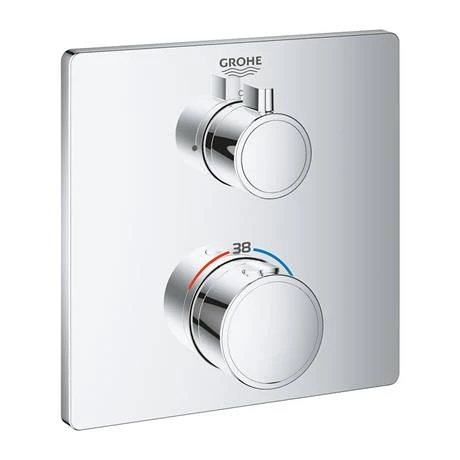 Grohe Grohtherm 1-Outlet Thermostatic Shower Mixer Trim with Shut-Off Valve - 24078000 5 Grohe Grohtherm 1-Outlet Thermostatic Shower Mixer Trim with Shut-Off Valve - 24078000 - Image 3
