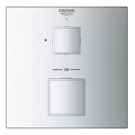 Grohe Grohtherm Cube 1-Outlet Thermostatic Shower Mixer Trim with Shut-Off Valve - 24153000 3 Grohe Grohtherm Cube 1-Outlet Thermostatic Shower Mixer Trim with Shut-Off Valve - 24153000
