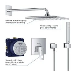 Grohe Eurocube Perfect Shower Set with Rainshower Mono 310 Cube - 25238000 9 Grohe Eurocube Perfect Shower Set with Rainshower Mono 310 Cube - 25238000 -ShowerLux Shop 25238000 D2 460