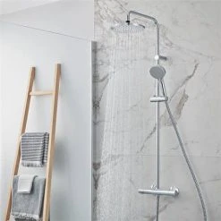 Hansgrohe Vernis Blend EcoSmart Showerpipe 200 Thermostatic Shower Mixer - 26089000 9 Hansgrohe Vernis Blend EcoSmart Showerpipe 200 Thermostatic Shower Mixer - 26089000 -ShowerLux Shop 26089000 D2N 460