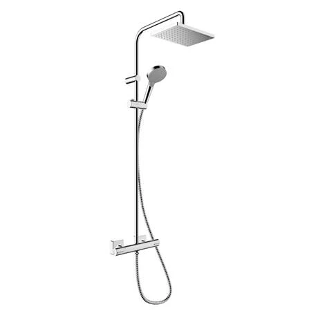 Hansgrohe Vernis Shape EcoSmart Showerpipe 230 Thermostatic Shower Mixer - Chrome - 26097000 6 Hansgrohe Vernis Shape EcoSmart Showerpipe 230 Thermostatic Shower Mixer - Chrome - 26097000 - Image 4