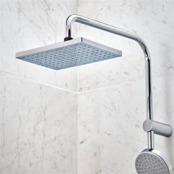 Hansgrohe Vernis Shape EcoSmart Showerpipe 230 Thermostatic Bath Shower Mixer - 26098000 -ShowerLux Shop 26098000.ai2 460