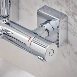 Hansgrohe Vernis Shape EcoSmart Showerpipe 230 Thermostatic Bath Shower Mixer - 26098000 -ShowerLux Shop 26098000.ai5 460