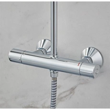 Hansgrohe Vernis Blend Showerpipe 200 Thermostatic Shower Mixer - Chrome - 26276000 8 Hansgrohe Vernis Blend Showerpipe 200 Thermostatic Shower Mixer - Chrome - 26276000 - Image 6