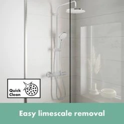 Hansgrohe Vernis Blend Showerpipe 200 Thermostatic Shower Mixer - Chrome - 26276000 10 Hansgrohe Vernis Blend Showerpipe 200 Thermostatic Shower Mixer - Chrome - 26276000 -ShowerLux Shop 26276000 D2 460