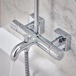 Hansgrohe Vernis Shape Showerpipe 230 Thermostatic Bath Shower Mixer - 26284000 -ShowerLux Shop 26284000.ai3 460