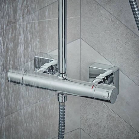 Hansgrohe Vernis Shape Showerpipe 230 Thermostatic Shower Mixer - Chrome - 26286000 7 Hansgrohe Vernis Shape Showerpipe 230 Thermostatic Shower Mixer - Chrome - 26286000 - Image 5