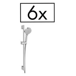 Hansgrohe Pack of 6 Vernis Blend Vario 2 Spray Shower Slider Rail Kit 65cm - 26371000