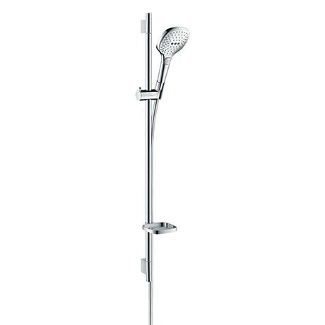 Hansgrohe Raindance Select E 120 3-Spray 90cm Shower Slider Rail Kit with Soap Dish - 26621000 3 Hansgrohe Raindance Select E 120 3-Spray 90cm Shower Slider Rail Kit with Soap Dish - 26621000