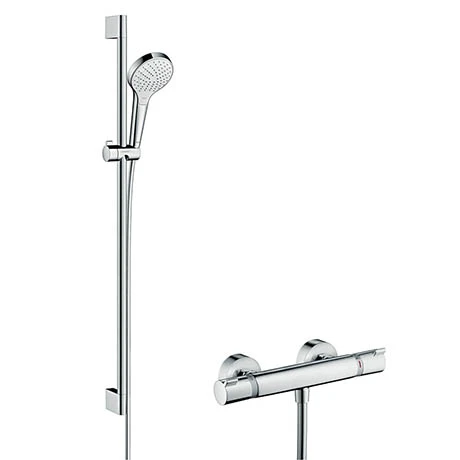 Hansgrohe Croma Select S Vario Thermostatic Shower System with 90cm Shower Slider Rail Kit - 27014400 3 Hansgrohe Croma Select S Vario Thermostatic Shower System with 90cm Shower Slider Rail Kit - 27014400