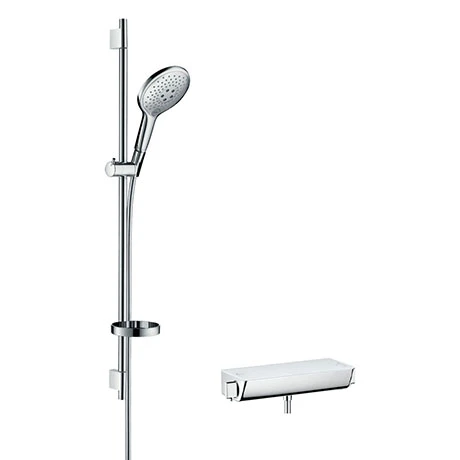 Hansgrohe Raindance Select S 150 with Ecostat Select Thermostatic Shower Mixer - White/Chrome - 27037400 3 Hansgrohe Raindance Select S 150 with Ecostat Select Thermostatic Shower Mixer - White/Chrome - 27037400