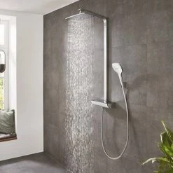 Hansgrohe Raindance E Showerpipe 360 Thermostatic Shower Mixer - Chrome - 27112000 -ShowerLux Shop 27112000 D4 460