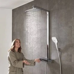 Hansgrohe Raindance E Showerpipe 360 Thermostatic Shower Mixer - Chrome - 27112000 -ShowerLux Shop 27112000 D5 460