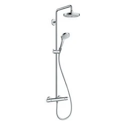 Hansgrohe Croma Select S EcoSmart Showerpipe 180 Thermostatic Shower Mixer - 27254400