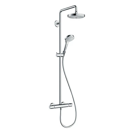 Hansgrohe Croma Select S EcoSmart Showerpipe 180 Thermostatic Shower Mixer - 27254400 3 Hansgrohe Croma Select S EcoSmart Showerpipe 180 Thermostatic Shower Mixer - 27254400