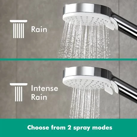 Hansgrohe Crometta E Showerpipe 240 Thermostatic Shower Mixer - 27271000 6 Hansgrohe Crometta E Showerpipe 240 Thermostatic Shower Mixer - 27271000 - Image 4