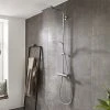 Hansgrohe Crometta E Showerpipe 240 Thermostatic Shower Mixer - 27271000 1 Hansgrohe Crometta E Showerpipe 240 Thermostatic Shower Mixer - 27271000 -ShowerLux Shop 27271000 n p