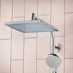 Hansgrohe Crometta E EcoSmart Showerpipe 240 Thermostatic Shower Mixer - 27281000 -ShowerLux Shop 27281000.ai1 460