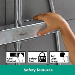 Hansgrohe Croma E Showerpipe 280 Thermostatic Shower Mixer - 27630000 9 Hansgrohe Croma E Showerpipe 280 Thermostatic Shower Mixer - 27630000 -ShowerLux Shop 27630000 D1N 460