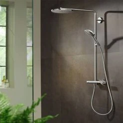 Hansgrohe Raindance Select S Showerpipe 240 Thermostatic Shower Mixer - Chrome - 27633000 9 Hansgrohe Raindance Select S Showerpipe 240 Thermostatic Shower Mixer - Chrome - 27633000 -ShowerLux Shop 27633000 D1 460