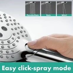 Hansgrohe Raindance Select S 120 PowderRain 3-Spray 65cm Shower Slider Rail Kit with Soap Dish - 27654000 -ShowerLux Shop 27654000 D3 460