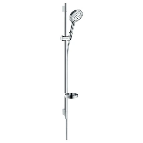 Hansgrohe Raindance Select S 120 PowderRain 3-Spray 90cm Shower Slider Rail Kit with Soap Dish - 27667000 3 Hansgrohe Raindance Select S 120 PowderRain 3-Spray 90cm Shower Slider Rail Kit with Soap Dish - 27667000