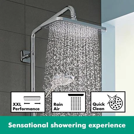 Hansgrohe Croma E Showerpipe 280 Thermostatic Bath Shower Mixer - 27687000 4 Hansgrohe Croma E Showerpipe 280 Thermostatic Bath Shower Mixer - 27687000 - Image 2
