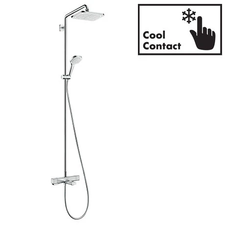 Hansgrohe Croma E Showerpipe 280 Thermostatic Bath Shower Mixer - 27687000 3 Hansgrohe Croma E Showerpipe 280 Thermostatic Bath Shower Mixer - 27687000
