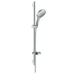 Hansgrohe Raindance Select S 150 3-Spray 90cm Shower Slider Rail Kit with Soap Dish - Chrome - 27803000