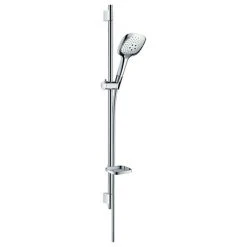 Hansgrohe Raindance Select E 150 3-Spray 90cm Shower Slider Rail Kit with Soap Dish - Chrome - 27857000