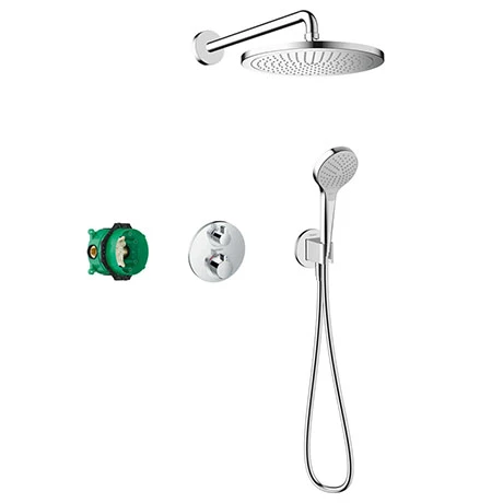Hansgrohe Croma S Complete Shower Set with Wall Mounted Shower Handset - 27954000 3 Hansgrohe Croma S Complete Shower Set with Wall Mounted Shower Handset - 27954000