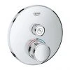 Grohe Grohtherm SmartControl Thermostat Round 1 Outlet Concealed Mixer Trim - 29118000 -ShowerLux Shop 29118000 P