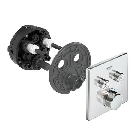 Grohe Grohtherm SmartControl Thermostat Square 2 Outlet Concealed Mixer Trim - 29124000 6 Grohe Grohtherm SmartControl Thermostat Square 2 Outlet Concealed Mixer Trim - 29124000 - Image 4