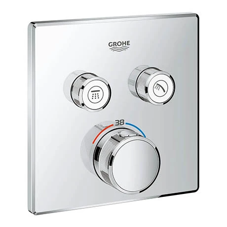 Grohe Grohtherm SmartControl Thermostat Square 2 Outlet Concealed Mixer Trim - 29124000 3 Grohe Grohtherm SmartControl Thermostat Square 2 Outlet Concealed Mixer Trim - 29124000