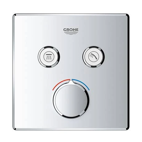 Grohe SmartControl Square 2 Outlet Concealed Mixer Trim - 29148000 5 Grohe SmartControl Square 2 Outlet Concealed Mixer Trim - 29148000 - Image 3