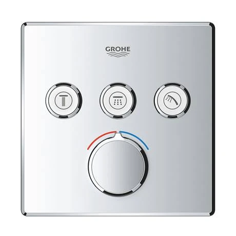 Grohe SmartControl Square 3 Outlet Concealed Mixer Trim - 29149000 4 Grohe SmartControl Square 3 Outlet Concealed Mixer Trim - 29149000 - Image 2